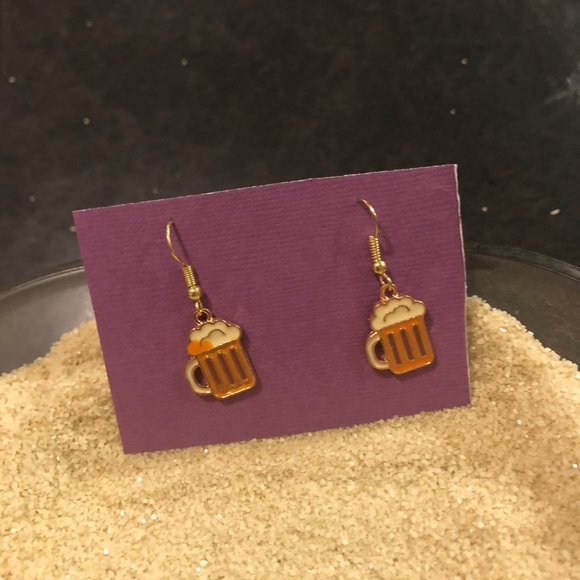 Jewelry - 3 for $15 // Foam Beer Mug Dangle Earrings